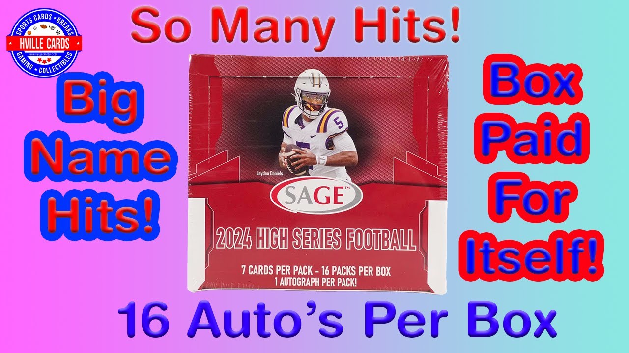 2024 Sage High Series Football Hobby Box What an Amazing Box! YouTube