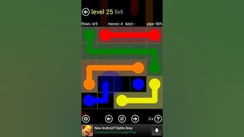 Flow Free Game Regular Pack 5x5 Level 25 100%