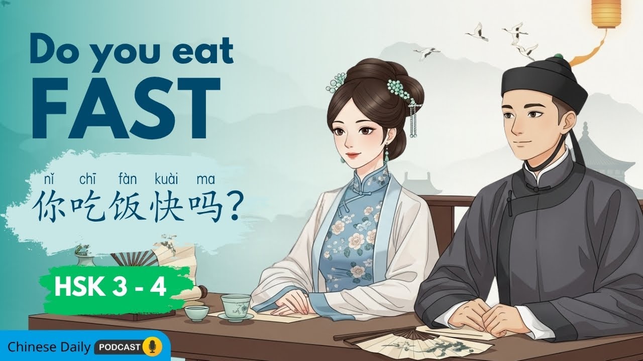 HSK 3 - 4| 慢慢吃，对身体好！Why You Should Eat Slowly – Daily Chinese Podcast