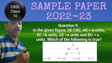 In the given figure, DE ∥ BC, AE=a units, EC=b units, DE=x units and BC=y  units. Which of the follo