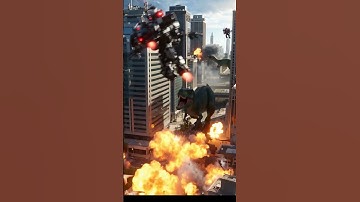 🦖🦖🦖Unstoppable DinosaursDinosaurs vs  Giant Robots #Dinosaurs #Robots #Shorts