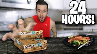 I Ate Only Protein Bars For 24 Hours! - Challenge