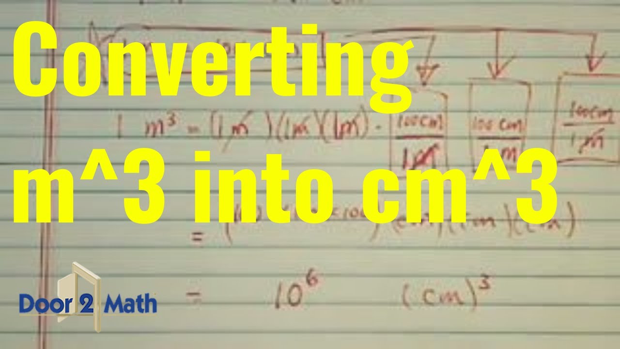 Cubic Meters To Centimeters Conversion Chart