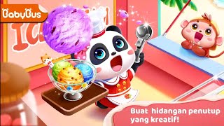 BAYI PANDA MIUMIU MEMBUAT BERBAGAI JENIS ES KRIM UNTUK PELANGGAN | KARTUN ANAK | BABYBUS INDONESIA screenshot 1