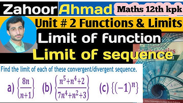 LECTURE # 16 | Limit of function class 12 maths kpk | Limit of sequence | class 12 maths kpk board.