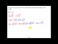 Polynomial Equations and Factoring Patterns Quiz