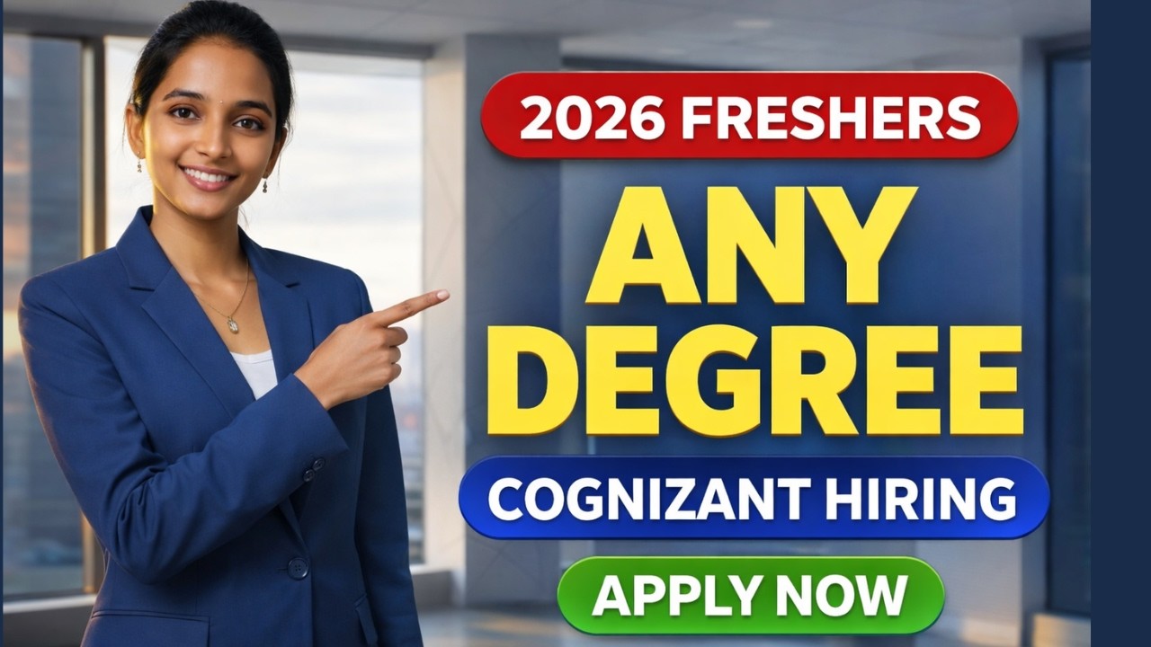 Cognizant Hiring 2026 for Freshers| Any Degree Eligible | Analyst ...
