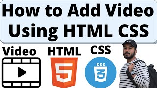 How to Add/Insert Video By HTML CSS On Webpage Website ||Add Embed Video In HTML CSS Bangla Tutorial