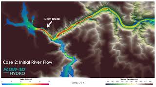 Dam Break - 2D/3D Hybrid Model | FLOW-3D HYDRO