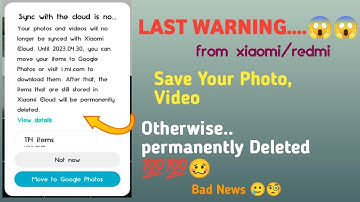 🚨 FINAL WARNING BY XIAOMI!! Your Data Will be Deleted. Watch to Save your Data Now. Xiaomi Cloud war
