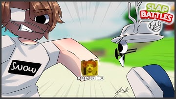 SNOW ADMIN ABUSING IN SLAP BATTLES | Roblox