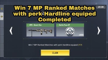 Win 7 MP Ranked Matches with perk Hardline equiped | SEASONAL Brothers in Arms COD MOBILE