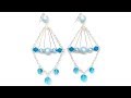 Aquamarine Dream Earring Tutorial featuring Swarovski Crystals