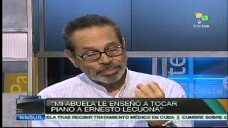 Entrevista a Leo Brouwer en el programa Cruce de palabras de Telesur 1/2