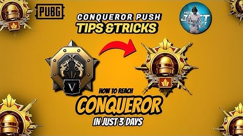HOW TO REACH CONQUEROR IN JUST 3 DAYS - CONQUEROR TIPS & TRICKS 🔥 PUBG MOBILE #pubgmobile #pubg