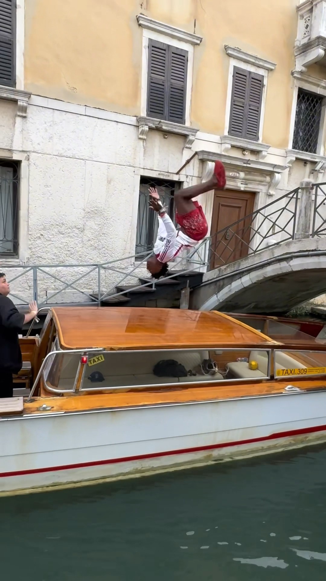 Jumping over bridges in Italy ??  #ishowspeed
