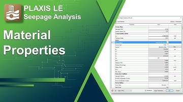 Material properties - 2D/3D Seepage analysis with PLAXIS LE (3/11)
