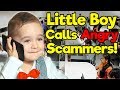 Little Boy Calls Angry Scammers! (Microsoft Tech Support and IRS) - #2