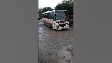 Msrtc TATA ☃️AC Shivshahi Bus On Rain Road At Nashik