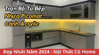 Tủ Bếp Nhựa Picomat Cánh Phủ Acrylic Màu Ghi Đẹp Nhất Năm 2024 ...