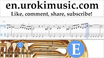 How to Play Tuba The Pink Panther - Theme Song Tabs Part#2 um-i352