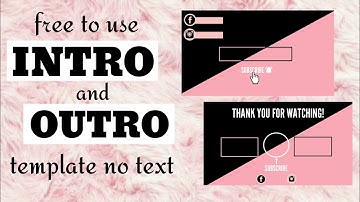 CUTE INTRO WITH MATCHING OUTRO TEMPLATE | BLACK PINK | FREE TO USE *no text+no copyright*