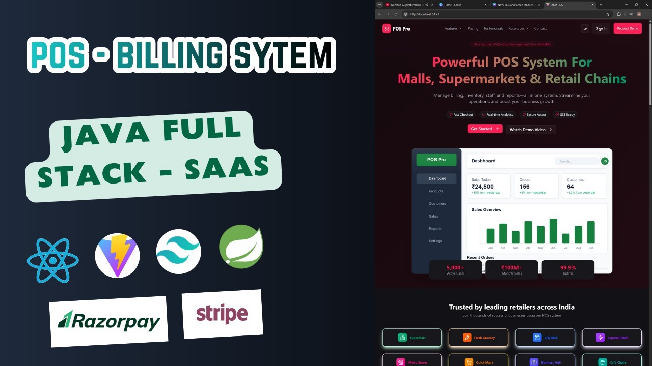 Build a Enterprise Multi-Tenant SaaS POS Application | Java Spring Boot + React + Redux Full Course