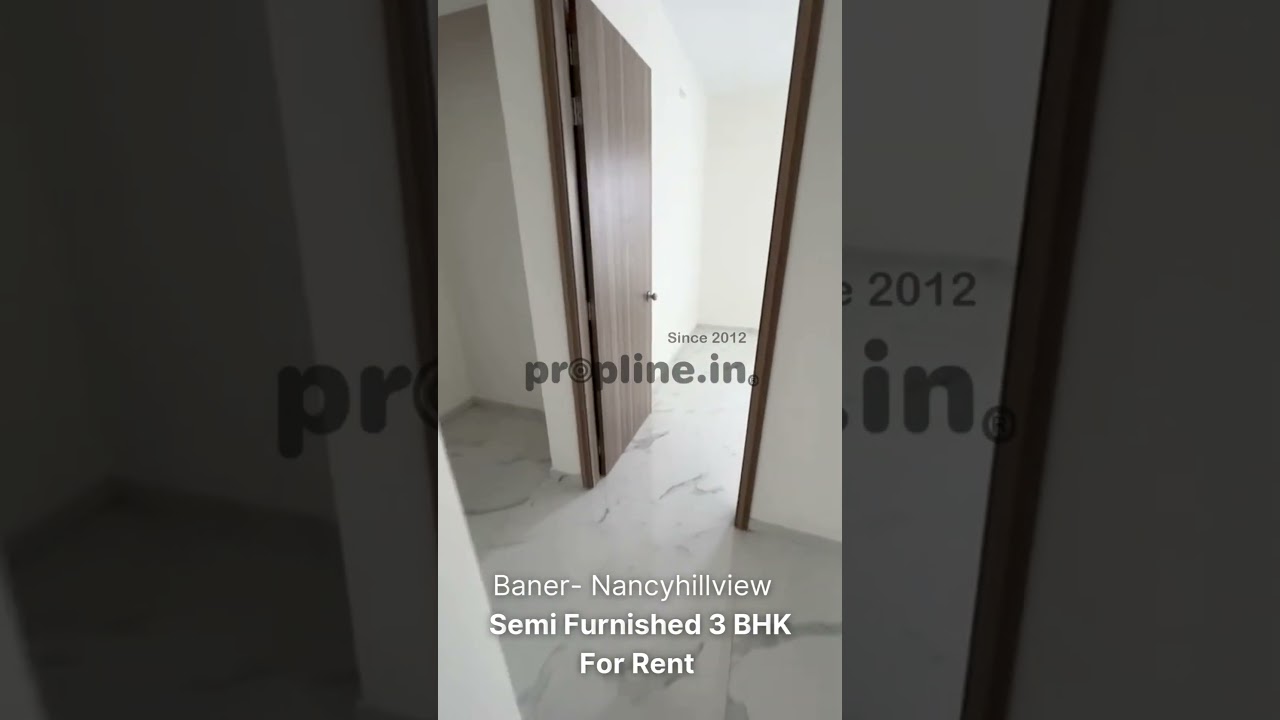 🏡 3 BHK Semi-Furnished Flat for Rent at Nancy Hill View, Baner
