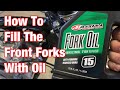 How To Fill The Front Fork Oil on a CB350 CL350 Motorcycle