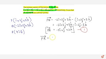 The position vectors of the points `P ,\\ Q ,\\ R` are ` hat i+2 hat j+3 hat k ,\\ -2 hat i+3 ha...