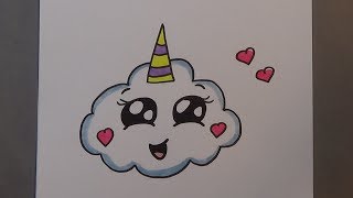 Kawaii Einhornwolke malen - EnderJu