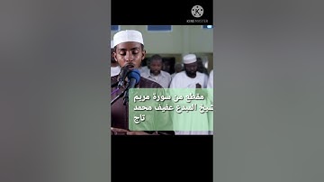 المبدع🥀 الشيخ عفيف محمد تاج🌿 وايات☘ من☘ سورة مريم.🌺