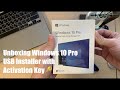 Unboxing Windows 10 Pro USB Installer (Retail) with Product License/Activation Key
