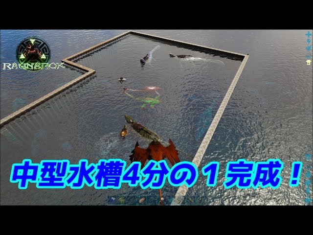 巨大水槽が ４分の１ 完成しました Ark Survival Evolved Ragnarok Youtube