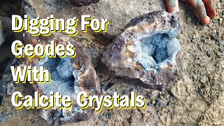 Calciet geode kristallen zoeken in België