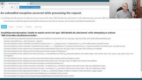.Net core 6 Unable to resolve service for type context while attempting to activate