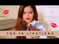 TOP 10 LIP SHADES OF THIS SEASON | Current Favourites