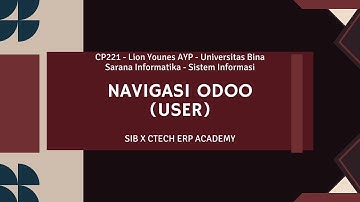 Odoo Software - Navigasi Odoo (User) [MSIB 7 X PT Ctech ERP Indonesia]