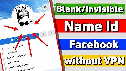 How to Make Invisible Name on Facebook without vpn | How Hide Name on Fb | Fb account without name