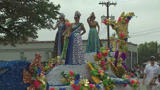Battle of Flowers Parade is underway as hundreds gather to see the colorful floats