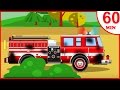 Camion de pompiers rouge  dessin anim franais  vido ducative de voitures pour enfants