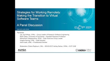 Strategies for Working Remotely Panel Series: Making the Transition to Virtual Software Teams