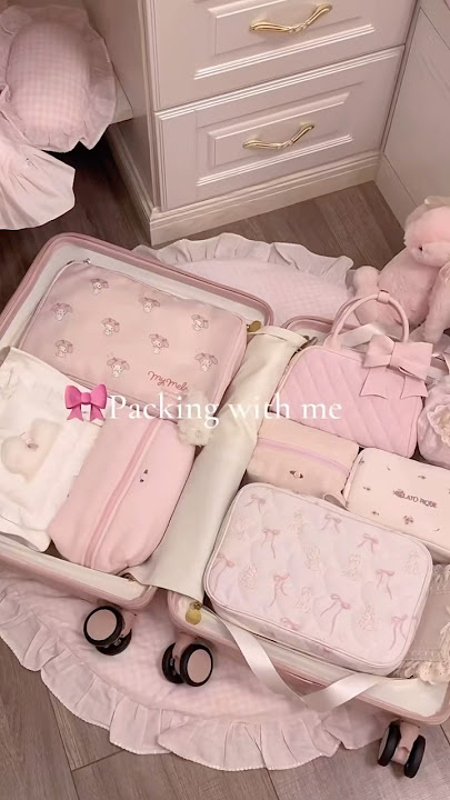 Pack with me! 💕 #aesthetic #kawaii #pink #makeup #kpop #korean #japanese #douyin #beauty #girly