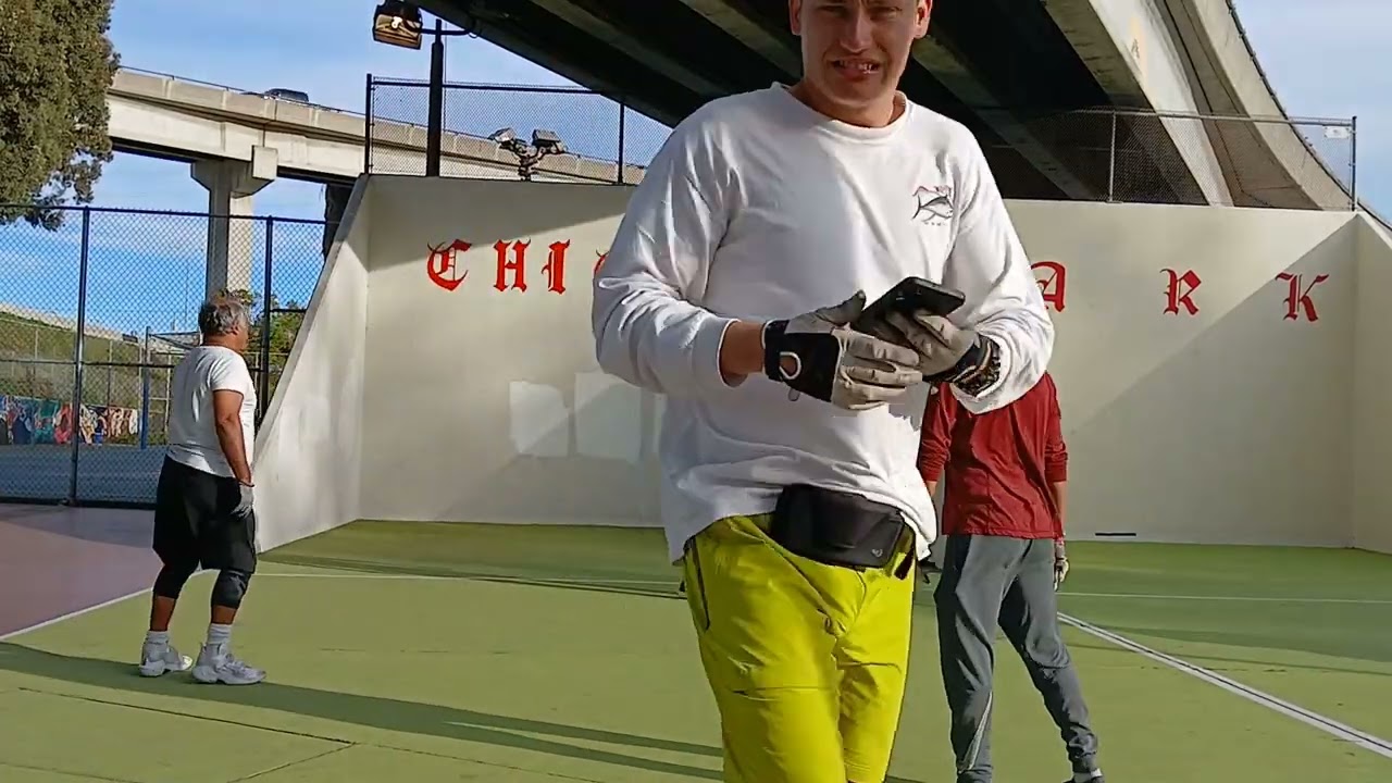 German and Juan vs Manuel and Ricardo 1st game Chicano Park Handball tournament 