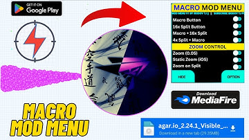 Agario Zoom Macro Mod Menu + New Full Control 1000x Speed for iOS/Android