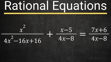 Solving Rational Equations and Checking For Extraneous Solutions