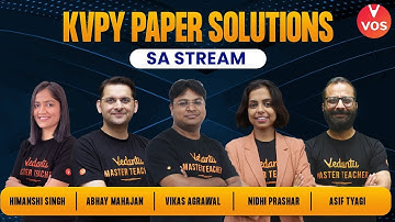 KVPY SA - PAPER SOLUTIONS | KVPY EXAM 2021-22 | KVPY Paper Analysis | Vedantu Olympiad School