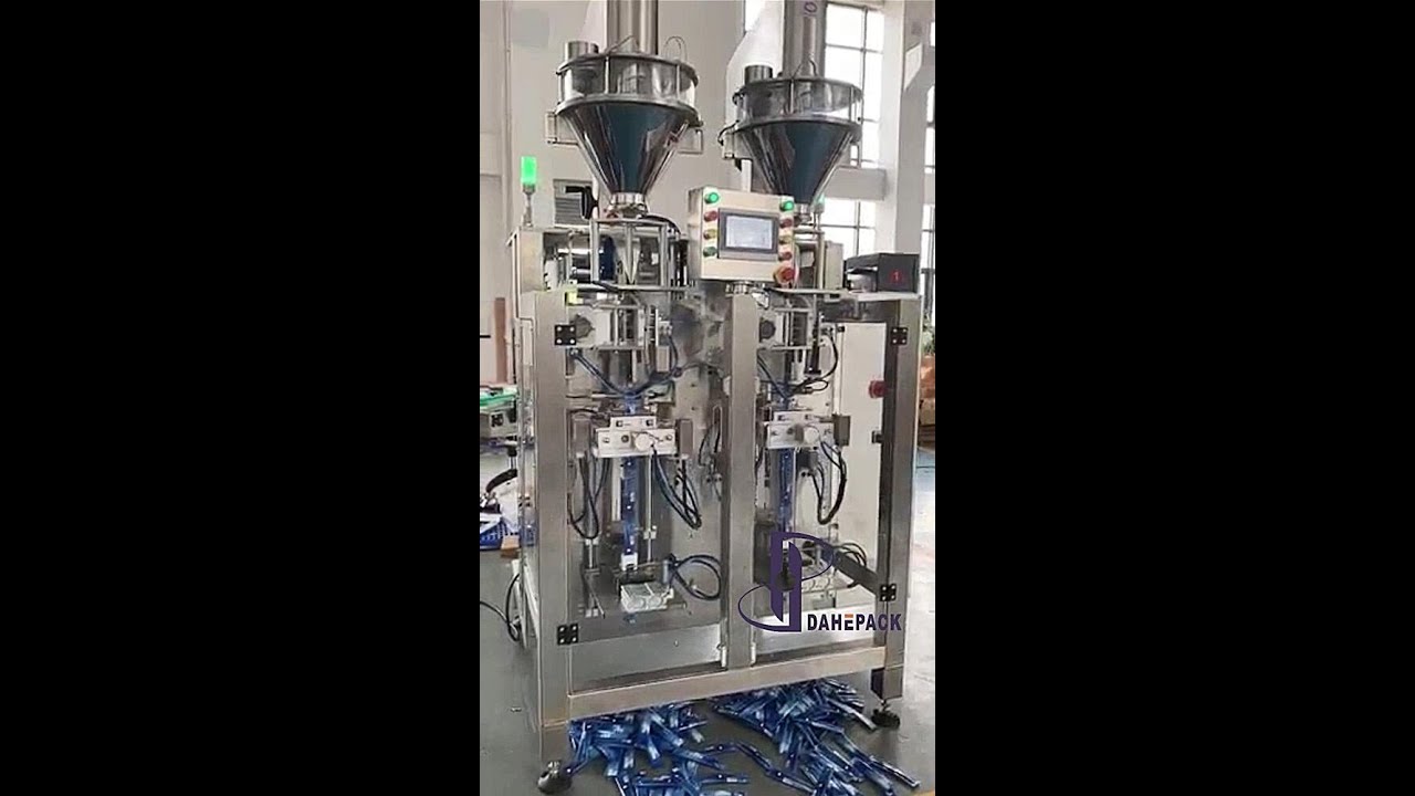 2 lane Powder Packing Machine - YouTube