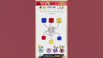 Brain Test level 280 Pick correct colors at the screens