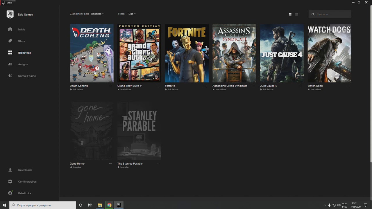 Como instalar a Epic Games para jogar no PC